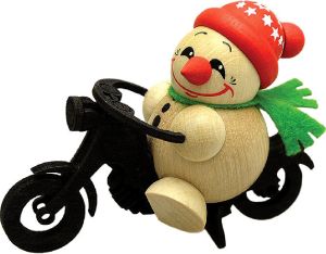 Holzfigur Cool Man - Motorrad