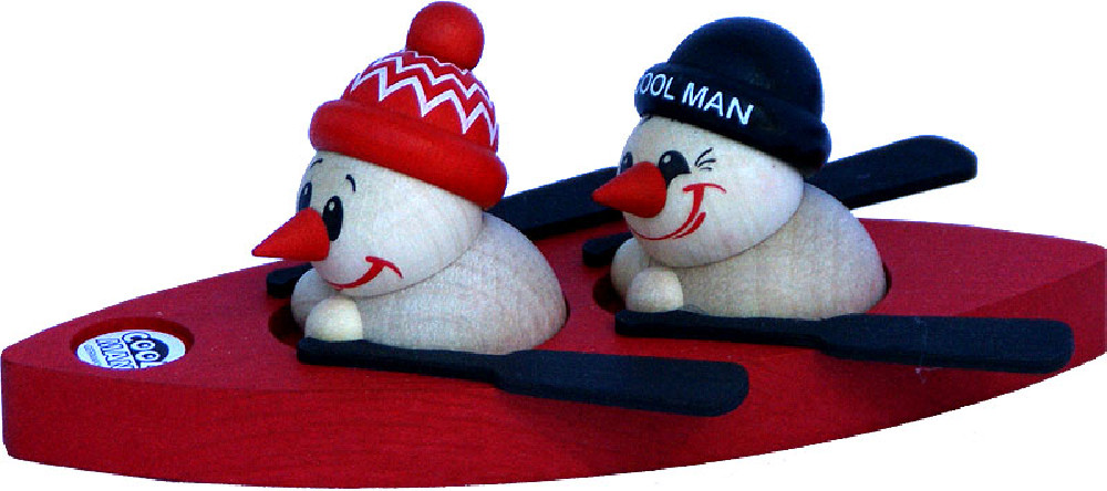 Holzfigur Cool Man - Fritz & Freddy im Boot