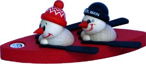 Holzfigur Cool Man - Fritz & Freddy im Boot