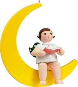 großer Engel auf Mond mit Buch - hängend, ohne Krone großer Engel auf Mond mit Buch - hängend, ohne Krone
