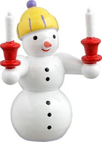 Schneemann - mit 2 Kerzen Schneemann - mit 2 Kerzen