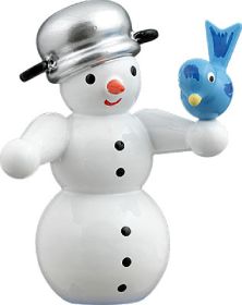Schneemann - mit Vogel Schneemann - mit Vogel