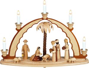 Schwibbogen mit Beleuchtung - Christi Geburt / natur Schwibbogen mit Beleuchtung - Christi Geburt / natur