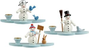 Kerzenhalter - Schneemann 3-teilig
