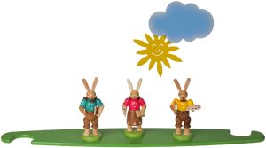 Motivplattform für Moderne Lichterspitze - Hasen, farbig