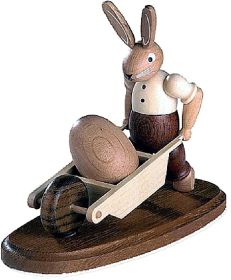 Hase mit Schubkarre