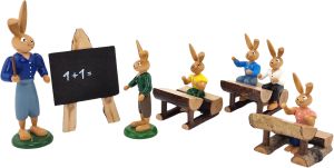Osterhasenschule 5 Kinder und 1 Lehrer