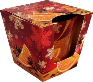 Duftkerze im Glas Golden Christmas - Bratapfel/Orange Duftkerze im Glas Golden Christmas - Bratapfel/Orange