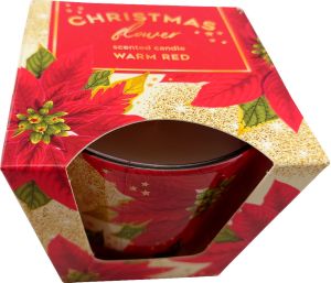 Duftkerze im Glas, Christmas Flower - Warm Red Duftkerze im Glas, Christmas Flower - Warm Red