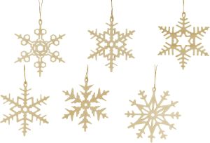Baumbehang Schneekristalle 6er-Set