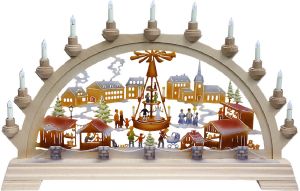 elektr. Schwibbogen Weihnachtsmarkt, farbig elektr. Schwibbogen Weihnachtsmarkt, farbig
