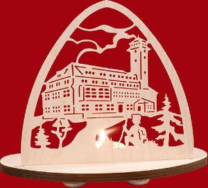Teelichtleuchter Fichtelberghaus - oval