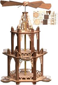 Bastelset Pyramide, unbestückt, 2stöckig