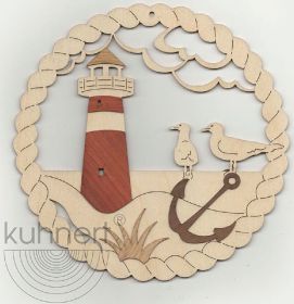 Fensterbild Leuchtturm
