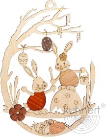 Fensterbild Stupsi Hase auf Eierschale