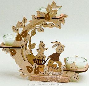 Blütenkranz Hase mit Handwagen