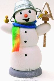 Räuchermann Schneemann mit Vogelhaus und Vogel Räuchermann Schneemann mit Vogelhaus und Vogel