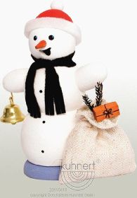 Räuchermann Schneemann mit Geschenkesack Räuchermann Schneemann mit Geschenkesack