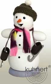 Räuchermann Schneemann mit Schlittschuh Räuchermann Schneemann mit Schlittschuh