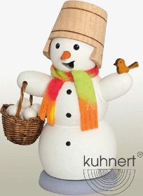 Räuchermann Schneemann mit Schneeballkorb Räuchermann Schneemann mit Schneeballkorb