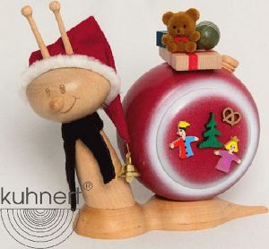 Räucherfigur Weihnachtsschnecke Räucherfigur Weihnachtsschnecke