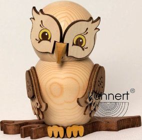 Räucherfigur Eule natur