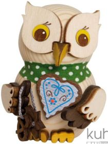 Mini-Eule mit Lebkuchenherz