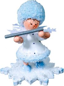 Schneeflöckchen mit Querflöte