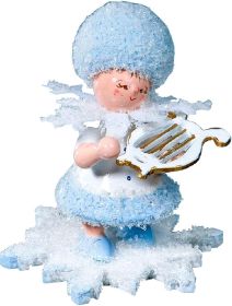 Schneeflöckchen mit kleiner Harfe
