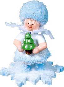 Schneeflöckchen mit Weihnachtsbaum