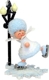 Schneeflöckchen als Schlittschuhfahrer