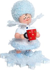 Schneeflöckchen mit Glühweintasse