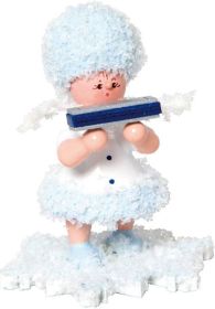 Schneeflöckchen mit Mundharmonika
