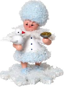 Schneeflöckchen mit Taube
