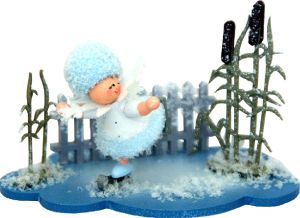 Schneeflöckchen Schlittschuhfahrer