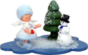 Schneeflöckchen mit Schneemann