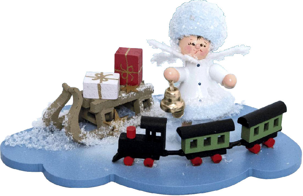 Schneeflöckchen mit Eisenbahn