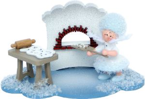 Schneeflöckchen in Weihnachtsbäckerei