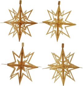 Baumschmuck Schneekristall 3D, 4er-Set