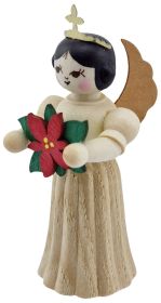 Konzertengel mit Weihnachtsstern, natur - klein