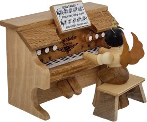 Konzertengel an Harmonium, natur, klein