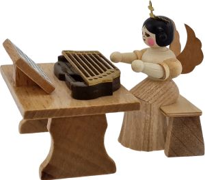 Konzertengel mit Zither, natur, klein