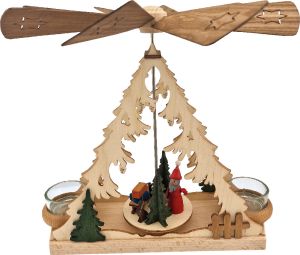 Teelichtpyramide Weihnachtsmann Teelichtpyramide Weihnachtsmann