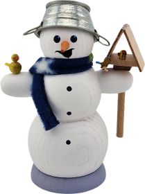 Räuchermann Schneemann mit Vogelhaus und Vogel Räuchermann Schneemann mit Vogelhaus und Vogel