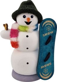 Räuchermann Schneemann mit Snowboard Räuchermann Schneemann mit Snowboard