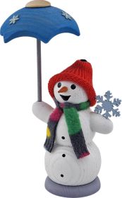 Räuchermann Schneemann mit Schirm Räuchermann Schneemann mit Schirm