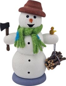 Räuchermann Schneemann Holzsammler Räuchermann Schneemann Holzsammler
