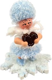 Schneeflöckchen mit Lebkuchenherz