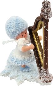 Schneeflöckchen mit Harfe