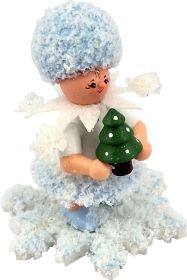 Schneeflöckchen mit Weihnachtsbaum